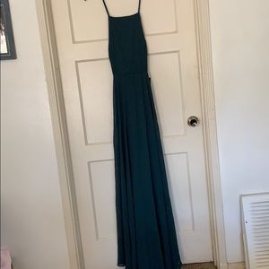 Gorgeous emerald cross-back formal dress